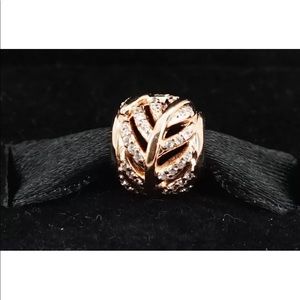 Authentic Pandora Rosa gold charm